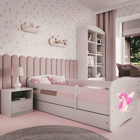 Łóżko dziecięce Babydreams z obrazkiem 160x80 z materacem