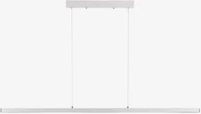 Lampa Sufitowa Wisząca Liniowa Led 120 Cm Z Pośrednim Światłem Z Aluminium Danile Biała - Sklum