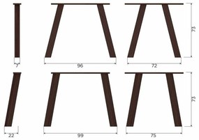 Stół z litego drewna dębowego 100x180 cm Tablo – WOOOD