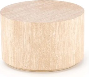 Stolik kawowy okrągły Novula 60 cm - trawertyn