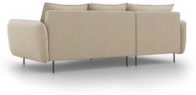 Beżowa sofa narożna Cosmopolitan Design Vienna, lewostronna