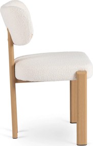 Krzesło Tapicerowane GRENADA Dąb/Kremowe Boucle Nowoczesne