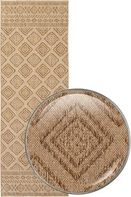 Dywan uniwersalny MIRA Romby Beżowo Brązowe 80 cm x 250 cm