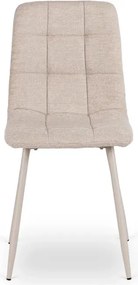 Zestaw Stół Prostokątny Rozkładany CLARK 120-160 cm Orzech/Kaszmir i 4 Krzesła SAL Beżowe