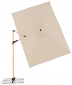 ALU WOOD 220 x 300 cm - wahadłowy parasol ogrodowy z drążkiem bocznym z ochroną ULTRA UV : Substancja Desen - 820