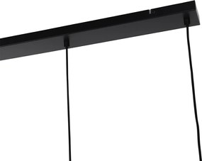 Inteligentna lampa wisząca czarna z przydymionym szkłem 4-punktowa z 4 Wifi ST64 - Laura