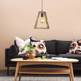 Lampa wisząca z drewna grabu Geometrik Triangle