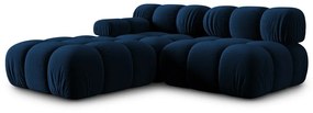 Niebieska aksamitna sofa 282 cm Bellis – Micadoni Home