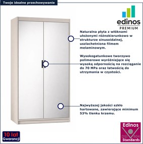 Kaszmirowa szafa do przechowywania z lustrami T8-M39