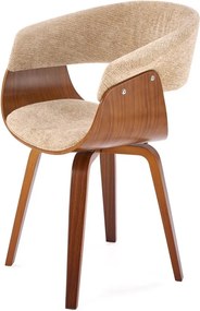 Krzesło z giętej sklejki w kolorze orzechowym K545 Halmar