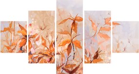 Obraz - Malowane kwiaty (125x70 cm)