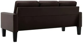 Brązowa tapicerowana sofa do salonu - Clorins 3X