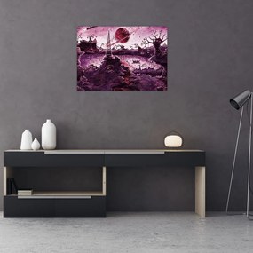 Obraz na szkle - Zaczarowana wioska (70x50 cm)