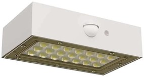 LED solarny reflektor z czujnikiem ruchu LED/3,7V 1200mAh 4000K IP65 biały