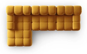 Żółta aksamitna sofa 285 cm Bellis – Micadoni Home