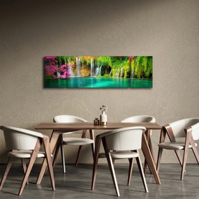 Obraz - Wodospad, Jeziora Plitwickie, Chorwacja (170x50 cm)