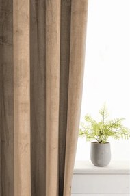 Zasłona zaciemniająca ELVIO VELVET 140x250 cm, beżowa Zawieszanie: Metalowe pierścienie