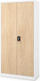 Szafa biurowa Eco Design Jan 90x40x185 cm biały/dąb sonoma