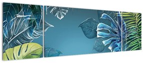 Obraz - Liście roślin tropikalnych (170x50 cm)