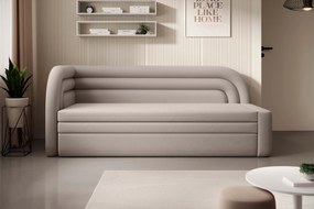 Beżowa rozkładana sofa 3-osobowa FABILLO Wersja: Lewy róg