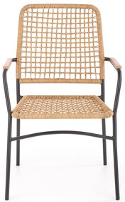 K457 krzesło naturalny, rattan syntetyczny, boho, skandynawski,