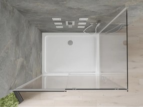 Mexen Omega kabina prysznicowa rozsuwana 110 x 80 cm, transparent, chrom + brodzik Flat - 825-110-080-01-00-4010