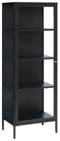 Czarna metalowa witryna 58x160 cm Carmel – Unique Furniture