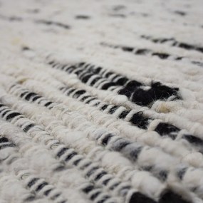 Szaro-kremowy wełniany dywan tkany ręcznie 140x200 cm Ellsa – Flair Rugs