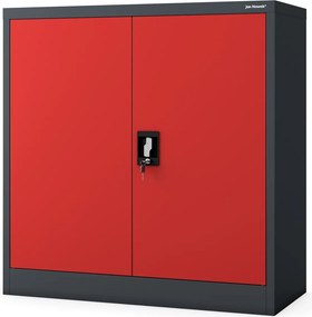 Szafka biurowa na dokumenty Beata 90x40x93 cm antracyt/czerwony