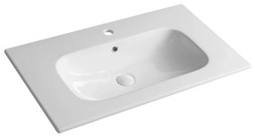 Biała ceramiczna umywalka 81x46,5 cm Piedra – Sapho
