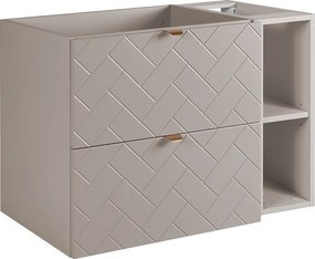 Meble łazienkowe, Kaszmir, 80 x 57 x 46 cm, złote uchwyty