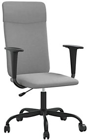 Jasnoszare krzesło biurowe z regulowaną wysokością N9-K71