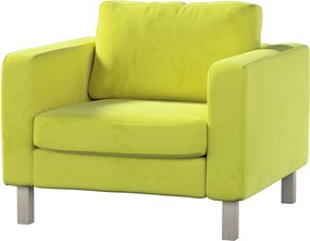 Pokrowiec na fotel Karlstad kolor zielony tkanina połyskliwa, welwetowa