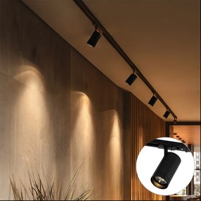 Nowoczesny system szynowy z 5 reflektorami czarny 1-fazowy 7cm - Iconic Jeana Luxe Nowoczesny Oswietlenie wewnetrzne