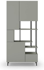 Zielonoszary regał 84x175 cm Perla – Marckeric