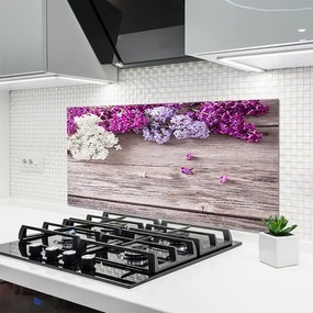 Panel Szklany do Kuchni Wyrafinowane Płatki Kwiatowe
