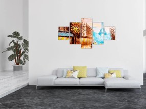 Obraz - Deszczowa pogoda i wieża Eiffla (125x70 cm)