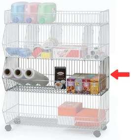 Kosze druciane nastawne, 320 x 605 x 430 mm