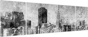 Obraz - Miasto sztuki kawowej (170x50 cm)