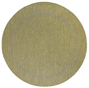 Dywan zewnętrzny Relax ramka zielony 120 cm x 120 cm  koło