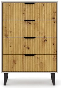 Komoda na nóżkach z 4 szufladami kaszmir + dąb artisan S9-Z31