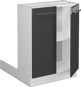 Wyspa kuchenna antracyt wysoki połysk 60x30x82 fame-line