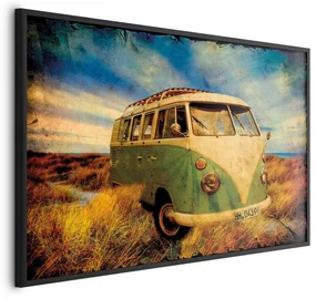 Plakat Retro bus 60x40 cm z ramą czarną bez marginesu ARTGEIST B