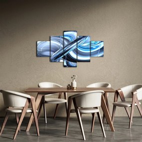 Obraz niebieskiej abstrakcji (125x70 cm)