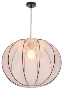 Biała lampa wisząca z tekstylnym kloszem ø 52 cm Mellow – Candellux Lighting