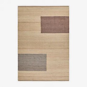 Prostokątny Dywan Z Juty I Bawełny Brianda Kolory Naturalne & 200 X 300 Cm - Sklum