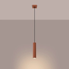 Lampa wisząca LAGOS 1 ochra czerwona SOLLUX  LIGHTING