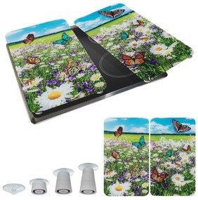 Szklane płyty na kuchenkę, 2 sztuki, Summer Meadow, Maximex