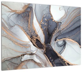 Obraz na szkle - Szary marmur (70x50 cm)