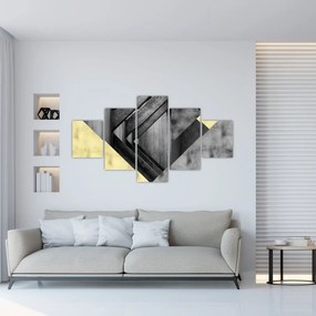 Obraz - Teksturowane kształty (125x70 cm)